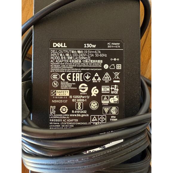 WD19 Dell K20A Docking Station HDMI Dual DisplayPort K20A001 180W w/ AC Adapter - Picture 3 of 5